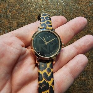 DKNY brand Women's Leopard Print Banded Watch